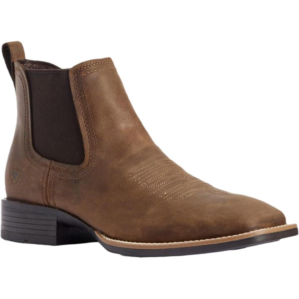 imageAriat Mens Booker Ultra Black Square toe BootTan