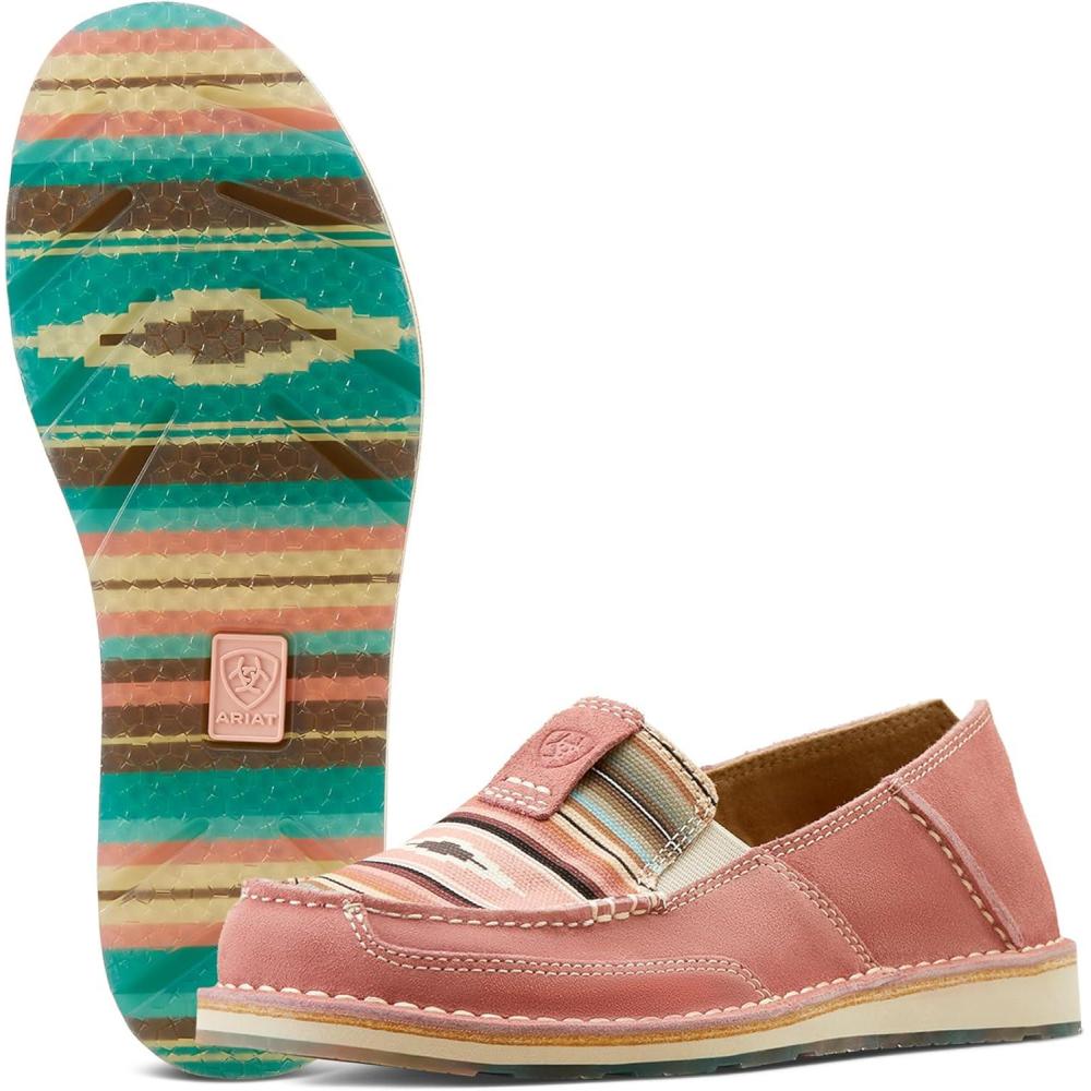 imageAriat Womens Cruiser Casual ShoeBaby Pink SerapeAzalea Suede