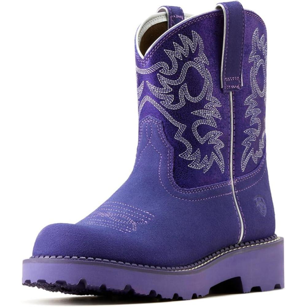 imageAriat Womens Fatbaby Western BootPurple MetallicViolet Suede