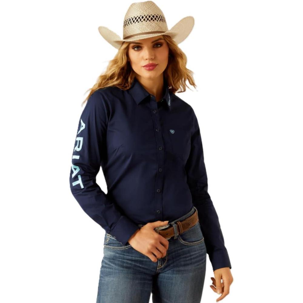 imageAriat Womens Kirby Fitted ButtonDown ShirtBlack Iris