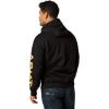 ARIAT mens Rebar Lightweight Logo Hoodie(Black/Rebar Orange)