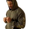 ARIAT mens Rebar Lightweight Logo Hoodie(Grape Leaf)