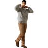 ARIAT mens Rebar Lightweight Logo Hoodie(Heather Grey/Rebar Orange)