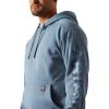 ARIAT mens Rebar Lightweight Logo Hoodie(Moonlight Blue)