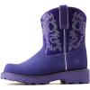 Ariat Women’s Fatbaby Western Boot(Purple Metallic/Violet Suede)