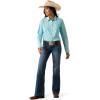 Ariat Women’s Kirby Fitted Button-Down Shirt(Aruba Blue Ikat)