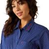 Ariat Women’s Kirby Fitted Button-Down Shirt(Cobalt Geo)