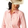Ariat Women’s Kirby Fitted Button-Down Shirt(Mauve Stripe)