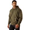 ARIAT mens Rebar Lightweight Logo Hoodie(Grape Leaf)