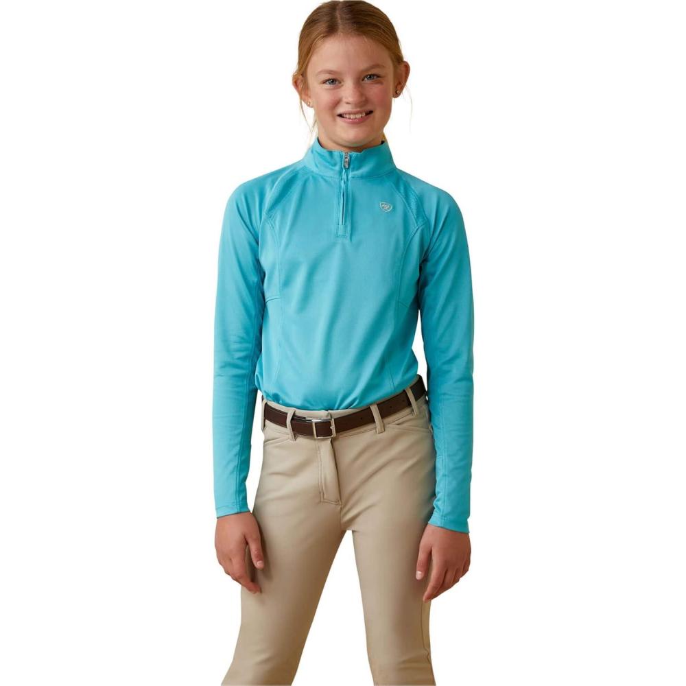 imageARIAT Boys Sunstopper 20 14 Zip BaselayerMaui Blue