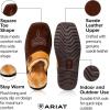 ARIAT Men’s 2842 Silversmith Outdoor Indoor Western Suede Foam Cushioned Square Toe Slipper(Chocolate/Chestnut)