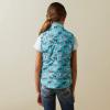 ARIAT Unisex Youth Bella Reversible Insulated Vest(Mosaic Blue/Aqua Foam Herd Pri)