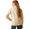 ARIAT girls Pasture 1/4 Zip Sweatshirt(Oatmeal Heather)