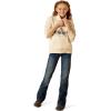 ARIAT girls Pasture 1/4 Zip Sweatshirt(Oatmeal Heather)