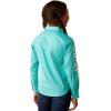 Ariat Youth Girls Mauve Stripe Team Shirt(Blue Turquoise)