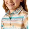 Ariat Youth Girls Mauve Stripe Team Shirt(Fallon Serape Print)