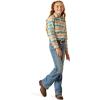 Ariat Youth Girls Mauve Stripe Team Shirt(Fallon Serape Print)