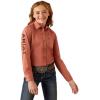 Ariat Youth Girls Mauve Stripe Team Shirt(Light Mahogany)