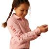 Ariat Youth Girls Mauve Stripe Team Shirt(Mauve Stripe)