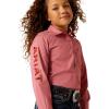 Ariat Youth Girls Mauve Stripe Team Shirt(Mauvewood)