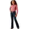 Ariat Youth Girls Mauve Stripe Team Shirt(Mauvewood)