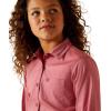 Ariat Youth Girls Mauve Stripe Team Shirt(Mauvewood)