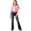 Ariat Youth Girls Mauve Stripe Team Shirt(Prism Pink)