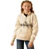 ARIAT girls Pasture 1/4 Zip Sweatshirt(Oatmeal Heather)