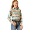 Ariat Youth Girls Mauve Stripe Team Shirt(Fallon Serape Print)
