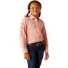 Ariat Youth Girls Mauve Stripe Team Shirt(Mauve Stripe)