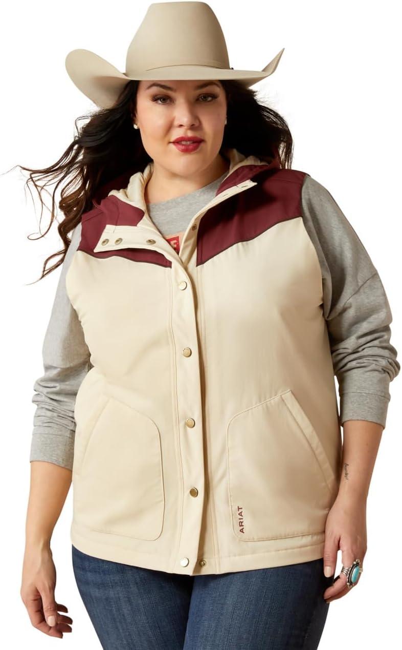 imageARIAT Women Pioneer Stretchshell VestSummer SandRosewood