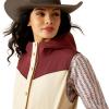 ARIAT Women Pioneer Stretchshell Vest(Summer Sand/Rosewood)