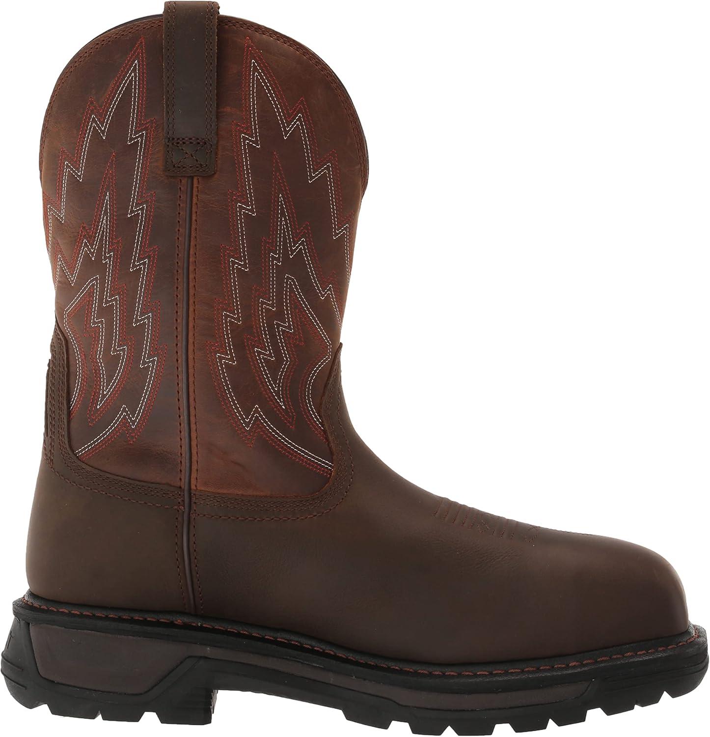 imageAriat mens Big Rig Composite Toe Work BootDark BrownDistressed Brown