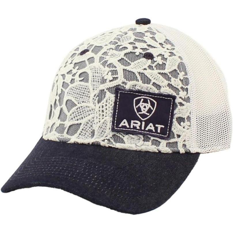imageARIAT Ladies Snap Back Lace Overlay Hat Denim
