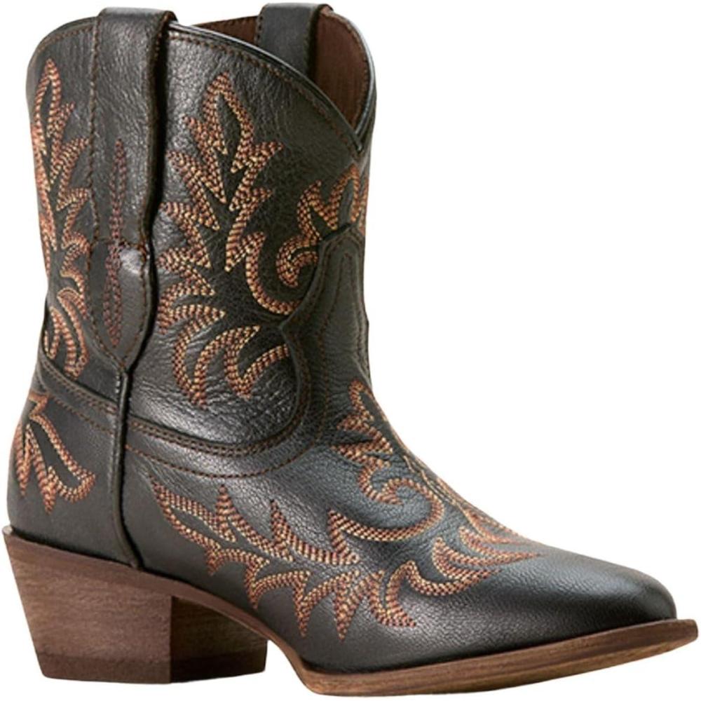 imageARIAT Womens Carlin Bootie Western BootLuxe Black
