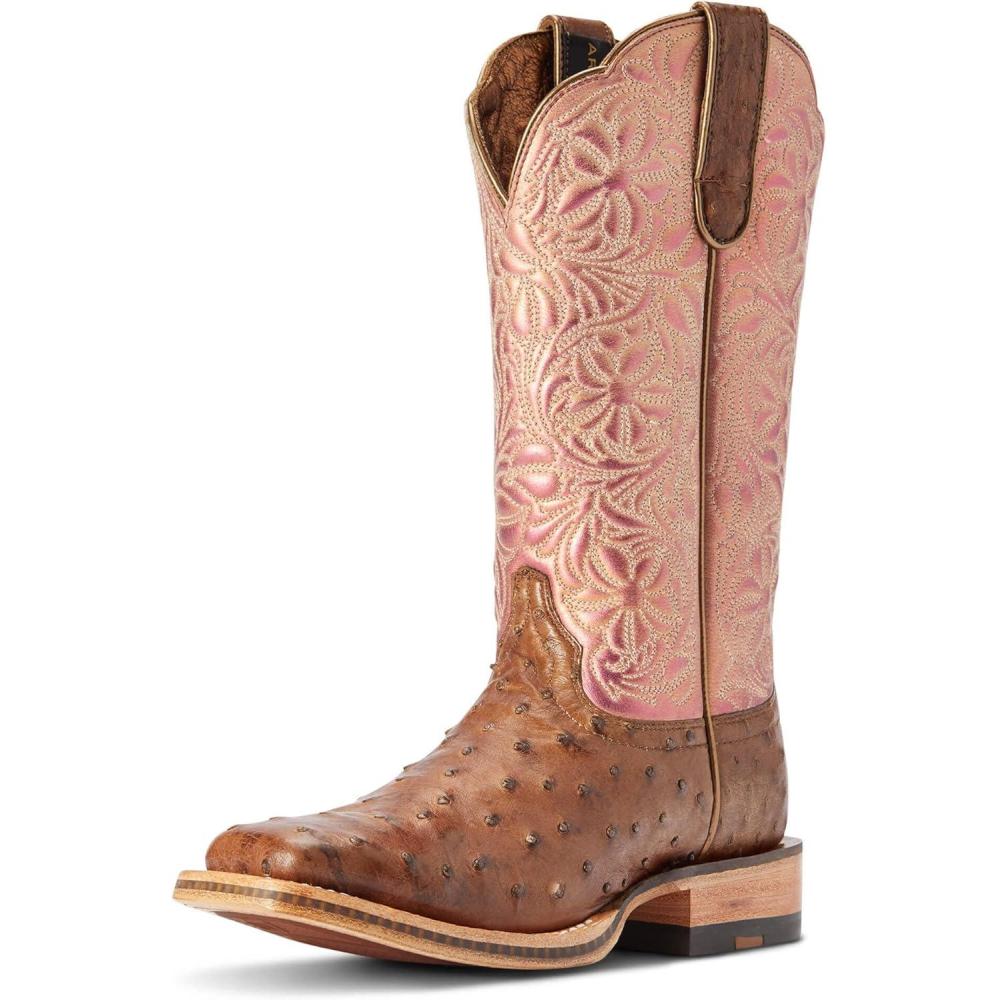 imageARIAT womens Donatella Western BootDistressed Chocolate Full Quil