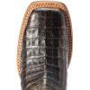 ARIAT womens Donatella Western Boot(Brushed Chocolate Caiman Belly)