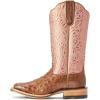 ARIAT womens Donatella Western Boot(Distressed Chocolate Full Quil)