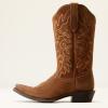 ARIAT womens Jukebox Western Boot(Dark Ginger Suede)