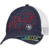 ARIAT Ladies Adjustable Slide Closure w/Cursive Logo Denim Mesh Back Hat