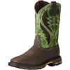 Ariat Men’s Workhog Pull-On Work Boot(Bruin Brown/Grass Green)