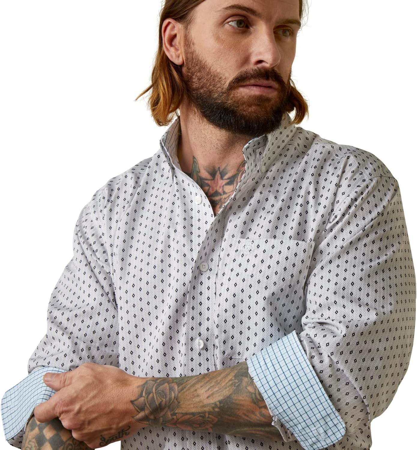 imageARIAT Mens Wrinkle Free Coleman Classic Fit ShirtGrey