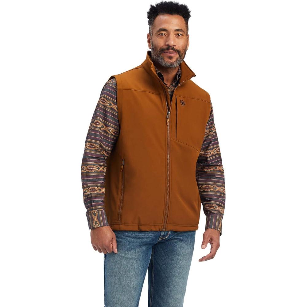 imageARIAT Big ampamp Tall Logo 20 Softshell JacketChestnut