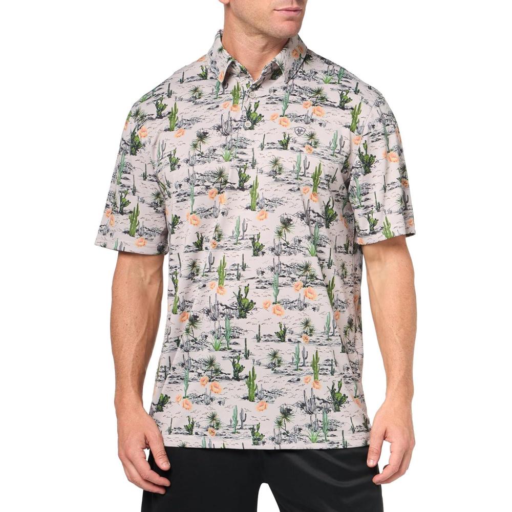 imageARIAT Mens All Over Print PoloDove Desert Scape