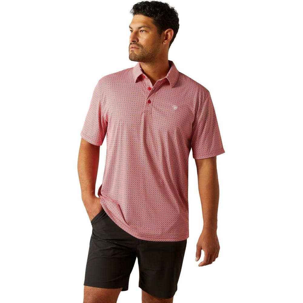 imageARIAT Mens All Over Print PoloScooter