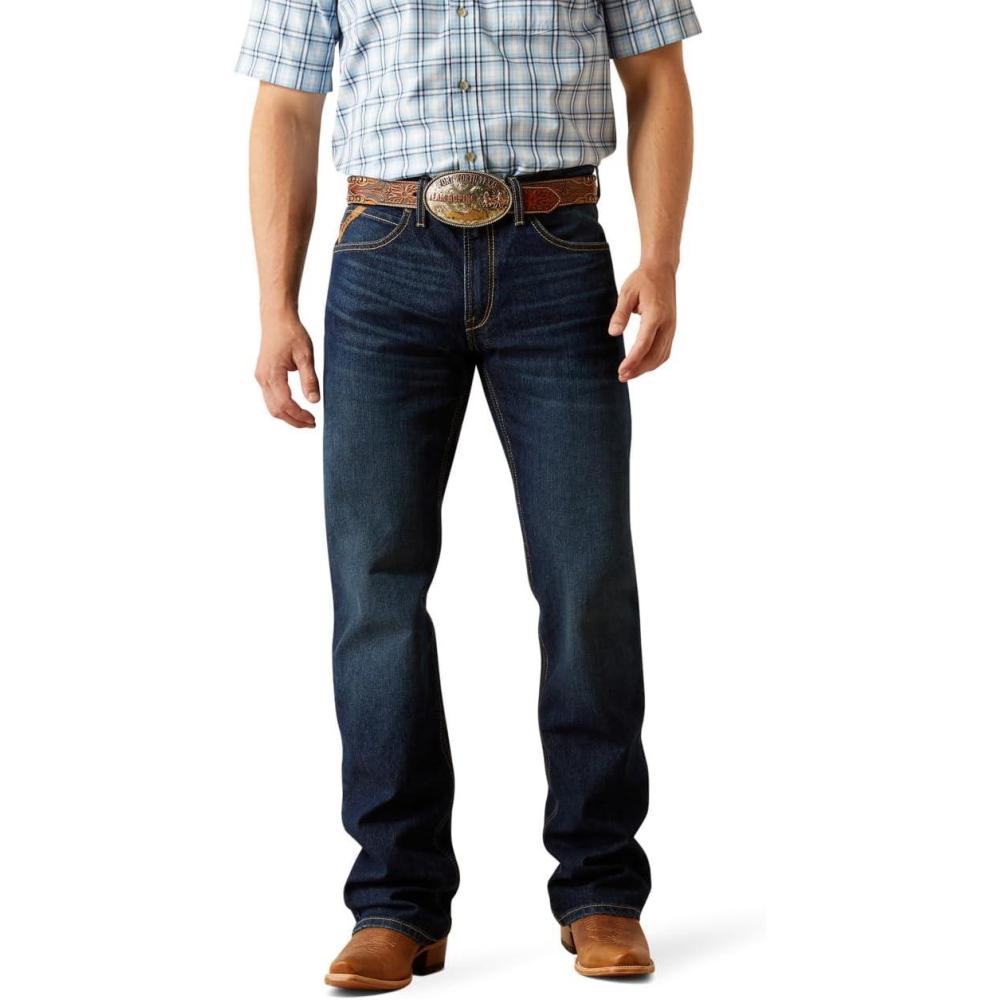 imageARIAT Mens M4 Relaxed Stretch Goldfield Boot Cut JeanHampton