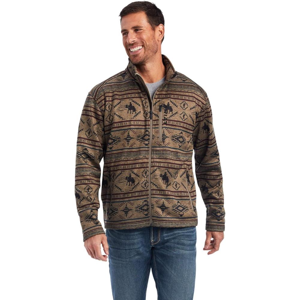 imageARIAT Mens Navy Caldwell Full Zip Sweater JacketBrindlewoodsouthwest