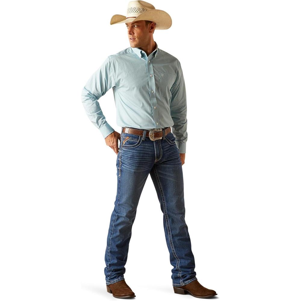 imageARIAT Mens Pro Series Classic Fit ShirtPorcelain Blue