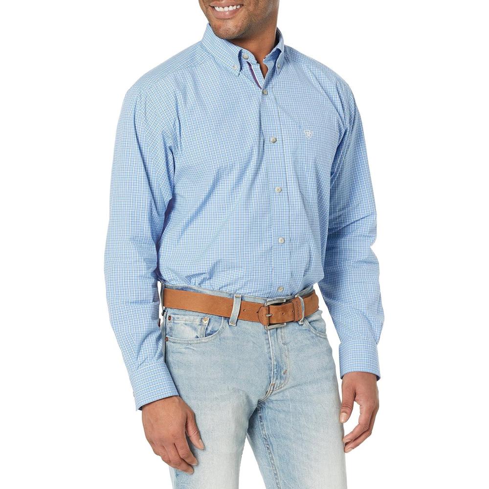 imageARIAT Mens Pro Series Mekhi Classic Fit ShirtBlue