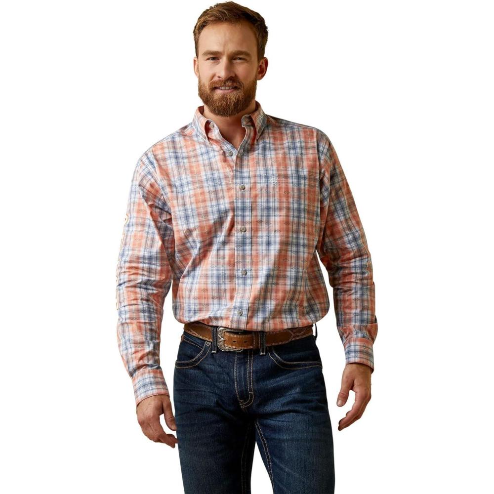 imageARIAT Mens Team Damion Classic Fit ShirtPeach